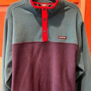 Lands' End Colorblock Fleece Snap Pullover 2XL Men’s
